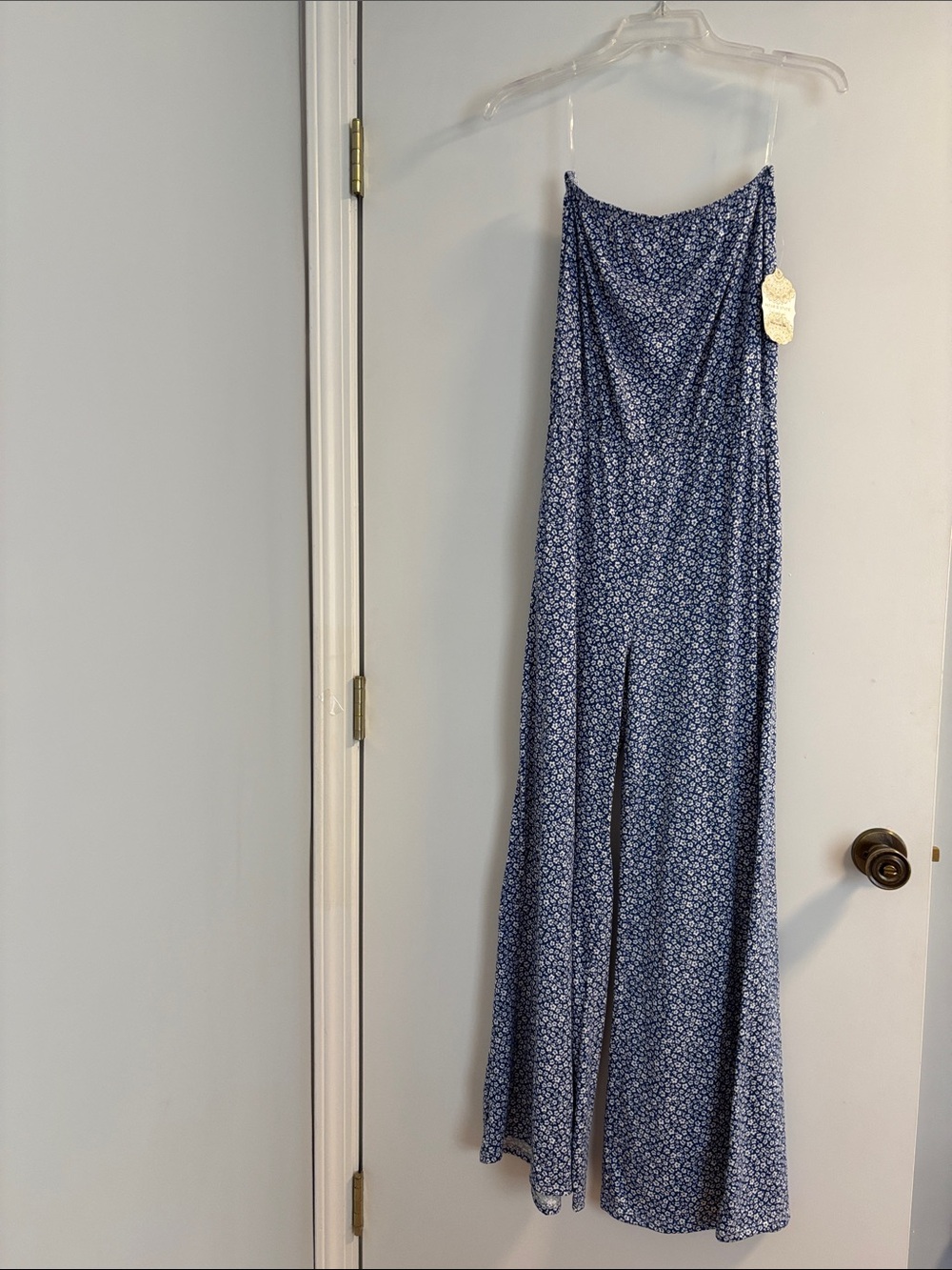 Altar'd State Navy Blue Floral Wide-Leg Jumpsuit NWT